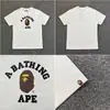 Marca da moda atacado transfronteiriço para comércio exterior Amazon: camiseta de manga curta tubarão de alta resistência, camiseta cabeça de macaco BAPE
