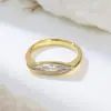Anillo de Zirconia Nuevo, Moderno y Único con Diseño Delgado en Forma de Ojo, Sencillo y Versátil, No se Desvanece, Venta al por Mayor
