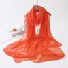 Estilo coreano All-match Yourou Sand Silk Scarf Primavera e Verão Protetor Solar Fino Cachecol Vermelho Solid Color Sunshade Shawl Scarf