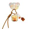 Llavero Colgante Serie Comida DIY Oso de Mantequilla Genuino Lindo Oso Postre Llavero