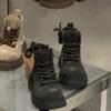 Botas Infantis para Mulheres Estilo Coreano Outono e Inverno Novas Botas para Meninas Sola Grossa Zíper Lateral Botas Curtas para Meninos Botas de Bebê