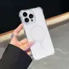 Funda Magnética Fina Anticaídas de Cuatro Esquinas para Teléfono Adecuada para Apple 16Promax Película para Lente 15 Botones Electrochapados 11/12