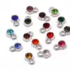 9*6mm 16 Cores Liga de Metal Cravejada com Diamantes Pedras Estrela Pedras da Sorte Pingente Colar Pulseira Acessórios de Joias Feito à Mão