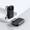Carregador Portátil Power Bank para Comércio Exterior Transfronteiriço com Carregador de Quatro Fios Embutido, Grande Capacidade de 20000Mah, Display Digital, Atacado