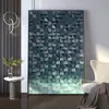 Pintura Decorativa Xadrez Colorido Abstrato Verde Azul Grande Pintura de Chão Mural de Luxo Leve Pintura Suspensa de Fundo para Sofá da Sala de Estar