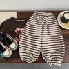 Pantalones para Niños Bangcheng 2026 Primavera Nuevos Estilo Coreano Pantalones Deportivos Rayados de Oso para Niños Pantalones Jogger para Bebés Venta al por Mayor