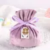 Bolsa de dulces nueva bolsa de hilo de boda dulces de boda suministros de boda regalo a mano bolsa de terciopelo de seda regalo de agradecimiento bolsa de dulces de boda bolsa de dulces