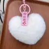 Chaveiro de Carro em Formato de Coração, Pingente de Pelúcia de Alta Qualidade para Bolsa, Decoração de Pom-Pom, Presente de Feriado para Homens e Mulheres