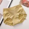 C394 Creme Sem Costura Quadril Amigo da Pele 50 Modal Sem Costura Nu Cintura Alta Respirável Roupa Íntima Fresca