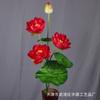 Fábrica atacado Buddha adoração jardim piscina estilo pastoral decoração casa pano de seda Sleeping Lotus falsa flor alto ramo lótus artificial