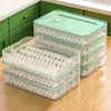 Caja para Empanadas para Uso Doméstico, Caja de Almacenamiento de Cocina de Grado Alimenticio para Refrigerador, Herramienta Organizadora, Caja para Wontons, Contenedor Especial para Conservación y Congelación Rápida