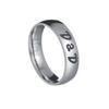 AliExpress Europa y Estados Unidos anillo familiar de joyería DAD MOM anillo TE AMO anillo familiar 6mm liso