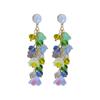 Verão novo cor dopamina brincos orquídea lírio longos moda super fada estilo feriado brincos temperamento doce mulheres