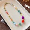 Nuevo collar de cerámica con cuerda trenzada de mariposa estilo chinoiserie, estilo étnico, cadena de clavícula con nicho, tendencia nacional, elegante collar de alta gama para mujer.
