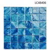 Azulejos de mosaico de cristal para piscina, piscina de observación, inodoro, estanque de peces, bañera, azulejos azules para casa de huéspedes