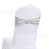 Suministro Directo de Fábrica Decoración para Banquetes de Hotel Bodas Venta al por Mayor Funda Elástica para Silla Lazo para Respaldo de Silla Flor Correas Elásticas con Lentejuelas