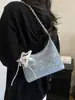 Bolso Casual de Mujer Moderno y Fresco 2025 Nuevo Bolso de Mujer Más Vendido Cuero Suave Textura de Diamante de Mezclilla Bolso de Hombro