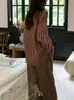 Estilo Old Money Camisa de Lino Rayada Tejida por Color para Mujer Otoño/Invierno 2026 Nuevo Simple Perezoso Manga Larga Top de Temperamento para Vestir en Capas