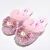 Chinelos de Algodão Infantis da Princesa Elsa Sapatos de Algodão Macios com Solado Macio para Bebê Chinelos Meios de Pelúcia Infantis para Casa Indoor Meninas