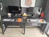 Mesa de Hotel para eSports, Mesa de Cafetería Internet, Mesa de Gabinete de Computadora Moderna, Mesa de Cafetería con Rejilla de Conducto de Aire, Mesa de Computadora