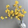 Flor de Pera de Galho Longo Tecido de Seda Floral Chinês Flor de Pera Simulada Decoração de Casa Suprimentos para Casamento Galho de Flor de Cerejeira Galho de Flor de Ameixa de Inverno