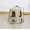 Taburete de Plástico para el Hogar Apilable Engrosado Banco Simple Moderno Restaurante Mesa de Comedor Taburete Silla Larga para Sentarse