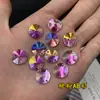 Atacado 14mm Redondo Satélite Acrílico Duplo Furo Cor Diamante AB Decoração de Roupas Joias Acessórios Feitos à Mão DIY para Headwear