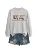 Provavelmente Faminta Provavelmente Europeu e Americano Moda Ebay Solto tamanho plus Size Feminino Gola Redonda Esportivo Moletom
