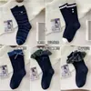 Meias de Renda para Mulheres, Meias Combinando com Sapatos Birkenstock de Outono, Meias Largas, Meias com Laço, Meias Longas, Meias de Cano Médio, Meias Listradas Femininas