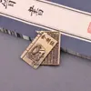 Latón Puro Hecho a Mano Sutra del Diamante Sutra del Corazón Mantra de la Gran Compasión Sutra Vajra Colgante Colgante de Llavero de Puesto Callejero Antiguo