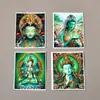 Pintura Thangka de Gemas Farmacéutico Zakiram Vida Pasada y Vida Presente Tara Verde Madre Benmingfo Puede Cambiar Imagen Thangka Re-grabado de la Marea Nacional