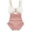 Traje de baño de una pieza SOPHIE para mujer estilo japonés fresco puro quiere cubrir el vientre cintura alta lindo sexy estilo ins vacaciones en aguas termales