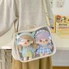 Bolsa de Dolor de Muñeca Transparente Linda de 20cm Estilo Japonés Muñeca Ins Mochila Multifunción Bolso Cruzado de Chica Bidimensional