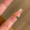 Anillo de Plata de Ley S925 Estilo Palacio Chino Retro Nuevo con Flor de Lirio y Diamante Verde para Mujer, Anillo de Dedo Índice de Lujo Ligero de Nicho