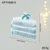 Decoraciones Navideñas Adornos para Árbol de Navidad Azules Animales de Dibujos Animados Ángeles Colgantes Decorativos Pequeños