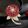 Novo elegante elegante requintado rosa zircônio Design puro elegante broche de dente-de-leão entrega de uma peça
