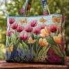 Bolso de Mano con Estampado de Moda Tendencia para Mujer 3D Transfronterizo Nuevo Producto Temu Amazon Bolso de Hombro Lona 300g