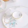 Conjunto de louça de hotel de quatro peças, tigelas de cerâmica, pratos, colheres, para restaurantes, clubes, restaurantes de hot pot, uso comercial