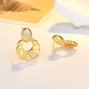 Pendientes de Aro Retorcidos para Mujer, Lujo Ligero, Incrustados de Diamantes, Diseño de Nicho, Pendientes de Aro Estilo Francés, Pendientes de Alta Gama y Elegantes