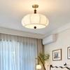 [Selección Estricta] Lámpara de Techo Retro Francesa Media Antigua Impresión en Tela Estilo Nanyang Habitación de Estudio Estilo Silencioso Atmósfera Romántica