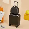 Estuche de Cabina Pequeño y Ligero Maleta Mini para Mujer 18 pulgadas Contraseña Maleta de Ruedas para Niños Ruedas Universales Se Puede Usar en Aviones