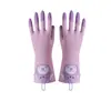 Luvas protetoras de látex para mulheres, luvas de borracha natural à prova d'água para tarefas domésticas, cozinha, limpeza e lavanderia