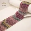 Cuentas redondas facetadas de turmalina arcoíris con degradado natural, cuentas sueltas semiacabadas, cuentas espaciadoras para cadenas de clavícula y pulseras hechas a mano DIY