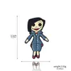 Halloween Transfronterizo Popular Fantasma Animado Mamá Caroline Dibujo Animado Broche Colgante de Llave de Metal Pulsera de Libélula