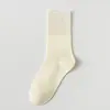 Calcetines Personalizados para Mujer, Primavera y Otoño, Minimalistas de Color Sólido de Moda, Calcetines Holgados para Niñas, Calcetines de Algodón Puro sin Costuras Casuales para Maternidad