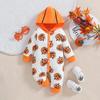 Ropa Infantil de Comercio Exterior Halloween Mameluco para Bebé Otoño Nuevo Calabaza Manga Larga con Capucha Ropa para Gatear de Niño Ropa para Bebé