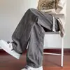 Pantalones rectos para adolescentes, estilo otoño/invierno para hombre, marca de moda, pantalones deportivos de chándal, pana, holgados, de pierna ancha, pantalones casuales, ligeros