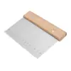Cortador de fideos de acero inoxidable, cortador de masa manual, cortador de harina, cuchillo plano, espátula para crema, cortador de jabón para hornear