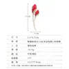 Broche de Flor de Tulipán Rojo Pintado con Circonita Micro Pavimentada, Gama Alta, Lujo Accesible, Exquisitos Accesorios de Solapa para Chaqueta