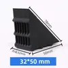 Protetor de Canto para Vidro de Plástico Placa de Canto Reforçada Anti-Impacto Canto de Embalagem de Espelho Compensado Espessado Capa Protetora Triângulo Preto